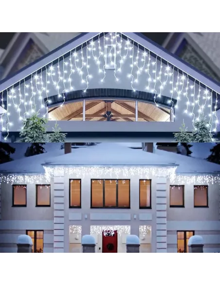 Set 2 instalatii perdea 3x1m, interconectabile