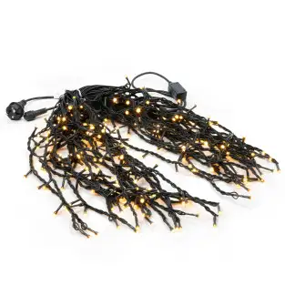 Anedius -Instalație turturi 9×1m 360 LED mari cablu silicon negru – 3 culori