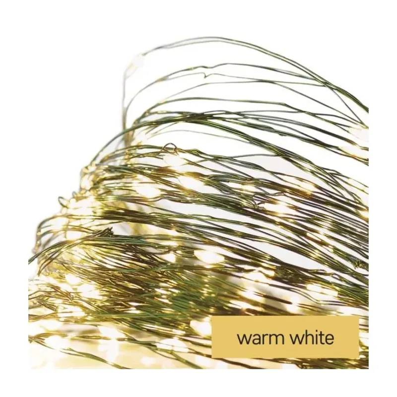 Instalatie Craciun 1000 LED-uri (100m), Anedius, Alb Cald, 31V , Timer și 8 Moduri - Exterior/Interior IP44