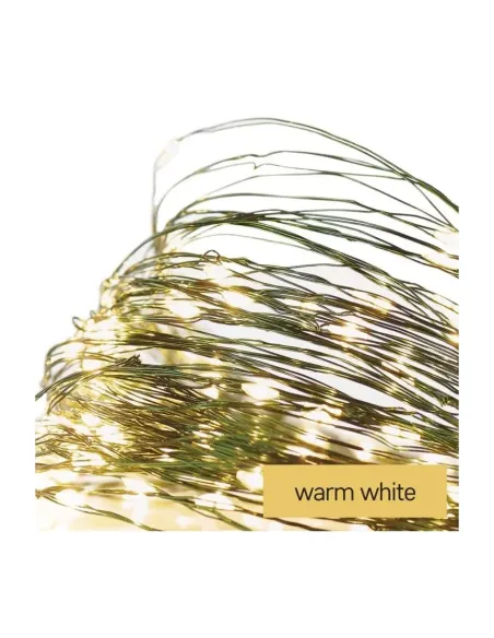 Instalatie Craciun 1000 LED-uri (100m), Anedius, Alb Cald, 31V , Timer și 8 Moduri - Exterior/Interior IP44