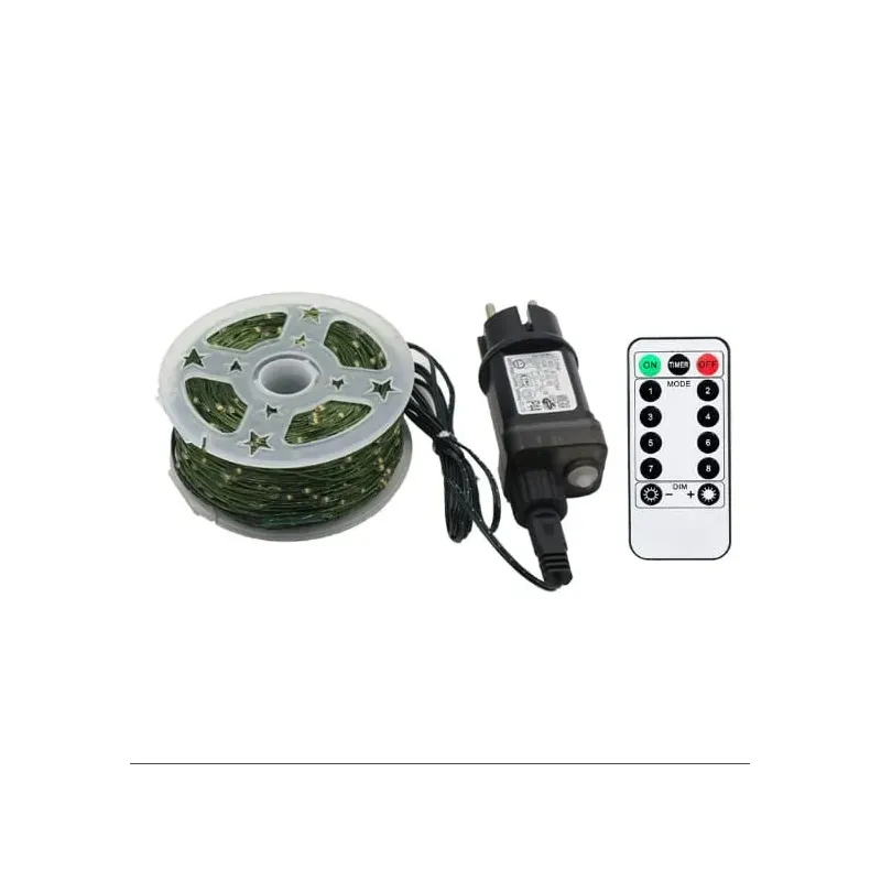 Instalatie Craciun 1000 LED-uri (100m), Anedius, Multicolor, 31V , Timer și 8 Moduri - Exterior/Interior IP44