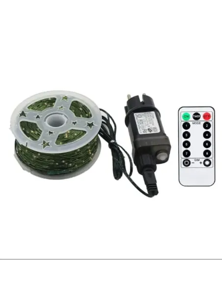 Instalatie Craciun 1000 LED-uri (100m), Anedius, Multicolor, 31V , Timer și 8 Moduri - Exterior/Interior IP44