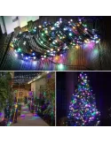 Instalatie Craciun 1000 LED-uri (100m), Anedius, Multicolor, 31V , Timer și 8 Moduri - Exterior/Interior IP44