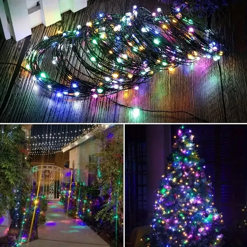 Instalatie Craciun 1000 LED-uri (100m), Anedius, Multicolor, 31V , Timer și 8 Moduri - Exterior/Interior IP44