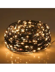 Instalatie Craciun 1000 LED-uri (100m), Anedius, Alb Cald, 31V , Timer și 8 Moduri - Exterior/Interior IP44