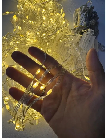 Instalatie perdea 8x1m, 320 led de exterior/ interior, tip banda cu led turnat, interconectabila, diverse culori