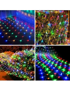 Instalatie tip plasa 3x3m, 8 jocuri de lumini, interconectabila, IP44, diverse culori