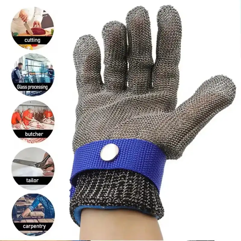 Manusa macelar protectie,anti-taiere, din plasa otel inoxidabil