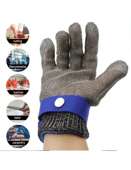 Manusa macelar protectie,anti-taiere, din plasa otel inoxidabil