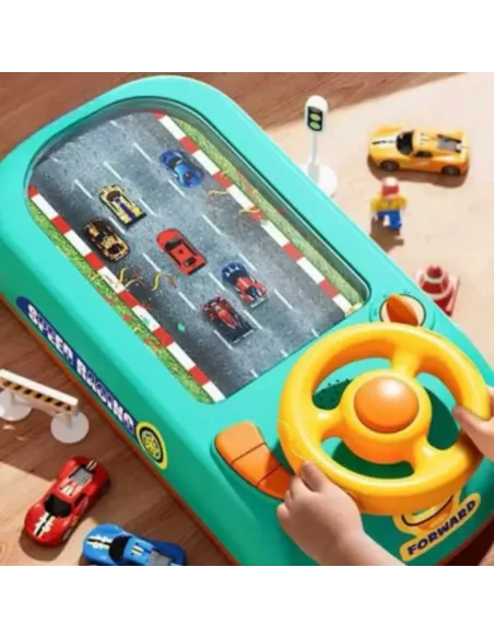 Jucarie Interactiva volan de condus cu circuit curse, sunete si functii, alimentare USB, pentru Copii 3-6 Ani