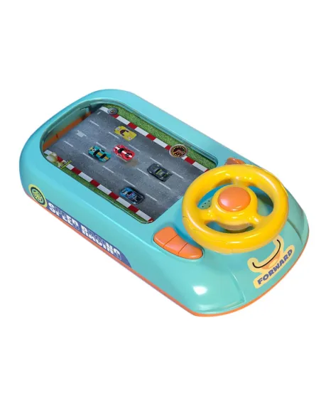 Jucarie Interactiva volan de condus cu circuit curse, sunete si functii, alimentare USB, pentru Copii 3-6 Ani