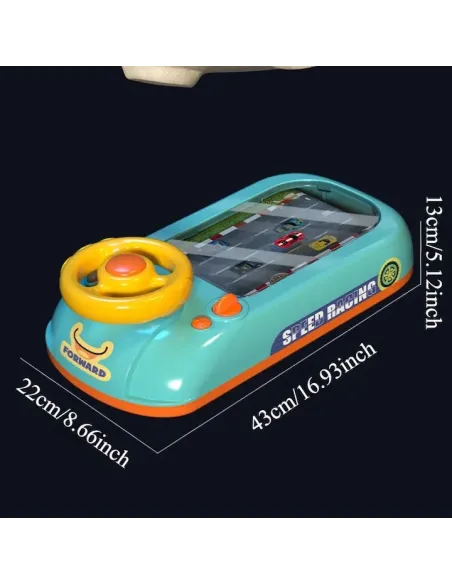 Jucarie Interactiva volan de condus cu circuit curse, sunete si functii, alimentare USB, pentru Copii 3-6 Ani