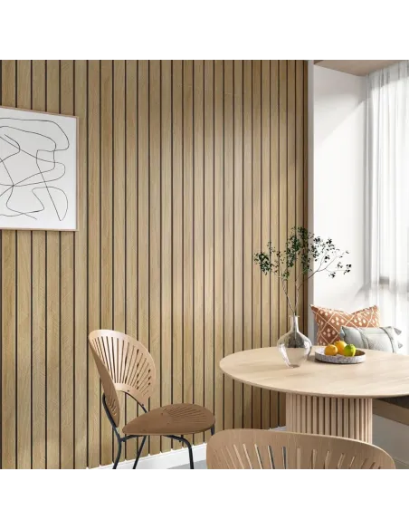 Tapet decorativ autoadeziv, aspect lemn vertical, 30x60cm, model 3D modern, pentru perete interior, imitatie riflaj