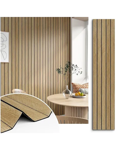 Tapet decorativ autoadeziv, aspect lemn vertical, 30x60cm, model 3D modern, pentru perete interior, imitatie riflaj