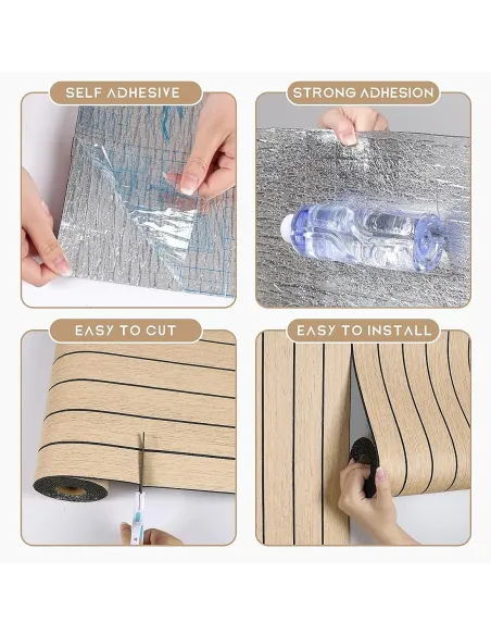 Rola tapet 3D, autoadeziv, imitatie riflaj, 40x300 cm, rezistent la apa, diverse culori