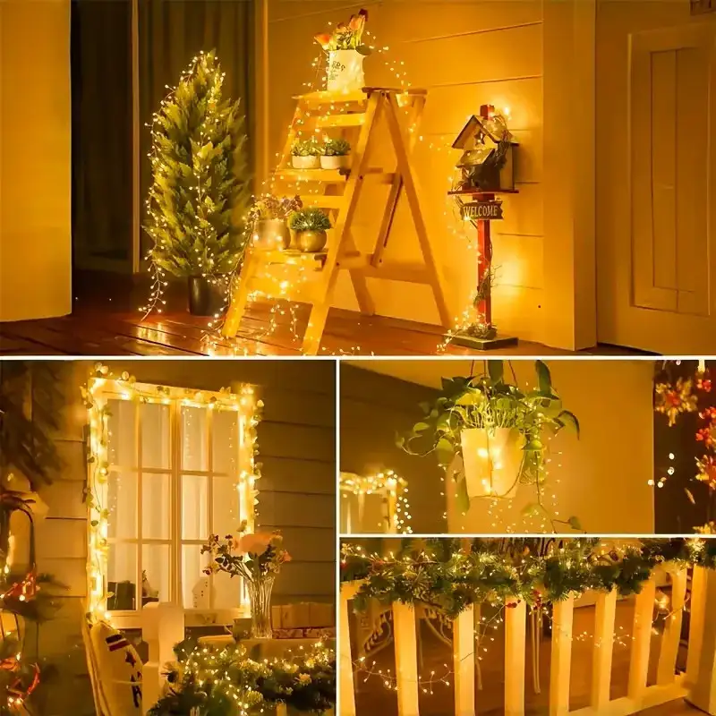 Rola Ghirlandă LED 1000 Mini 50m – Fir ALB, Iluminat Interior/Exterior, diverse culori