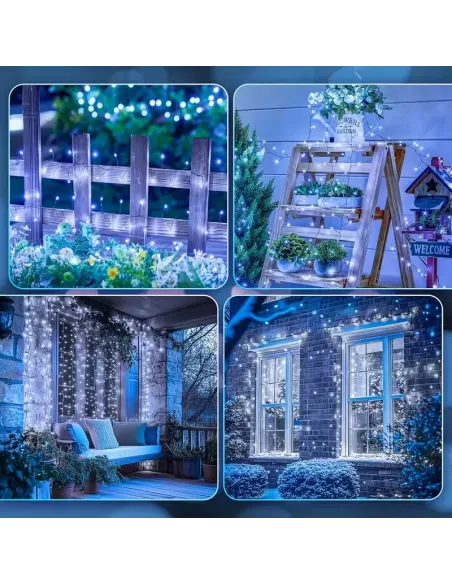 Rola Ghirlandă LED 1000 Mini 50m – Fir ALB, Iluminat Interior/Exterior, diverse culori