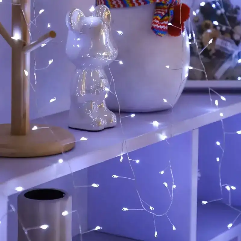 Rola Ghirlandă LED 1000 Mini 50m – Fir ALB, Iluminat Interior/Exterior, diverse culori