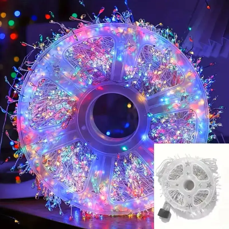 Rola Ghirlandă LED 1000 Mini 50m – Fir ALB, Iluminat Interior/Exterior, diverse culori