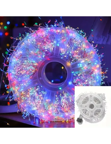 Rola Ghirlandă LED 1000 Mini 50m – Fir ALB, Iluminat Interior/Exterior, diverse culori