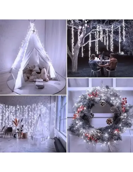 Rola Ghirlandă LED 1000 Mini 50m – Fir ALB, Iluminat Interior/Exterior, diverse culori