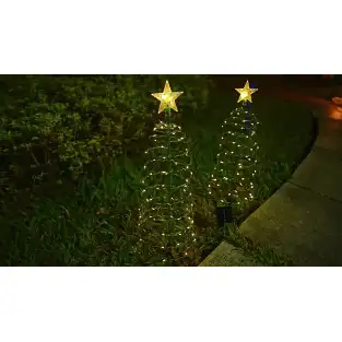 Set 2 Brazi Solari cu Stea 85cm, Alb Cald, IP65 2