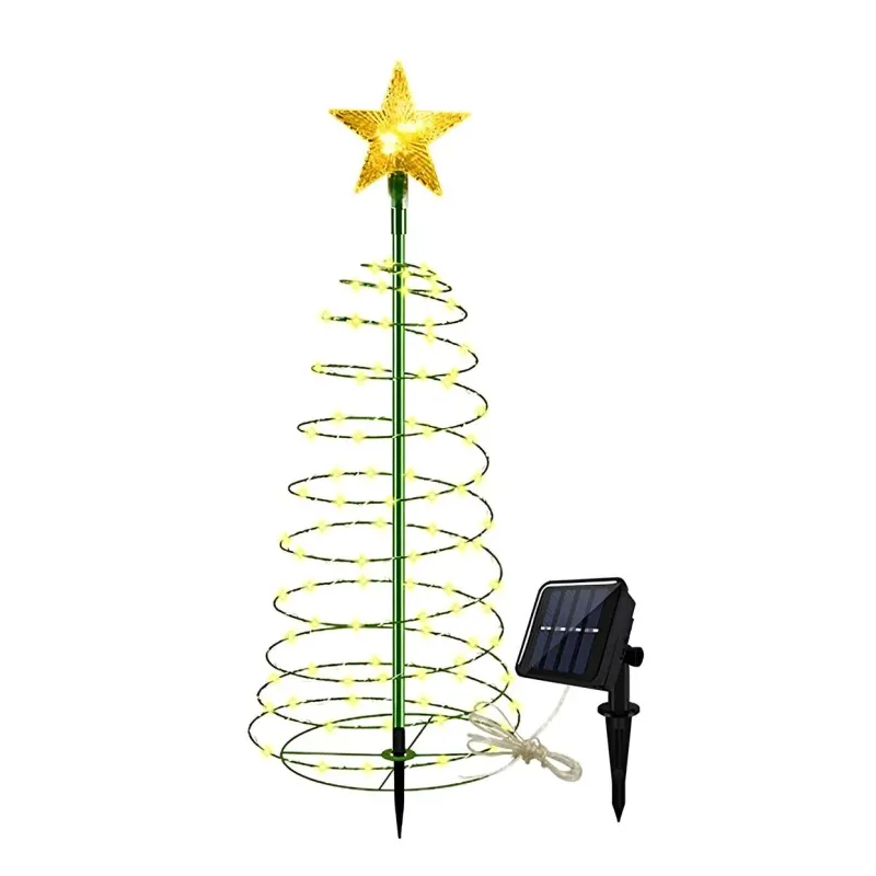 Set 2 Brazi Solari cu Stea 85cm, Alb Cald, IP65