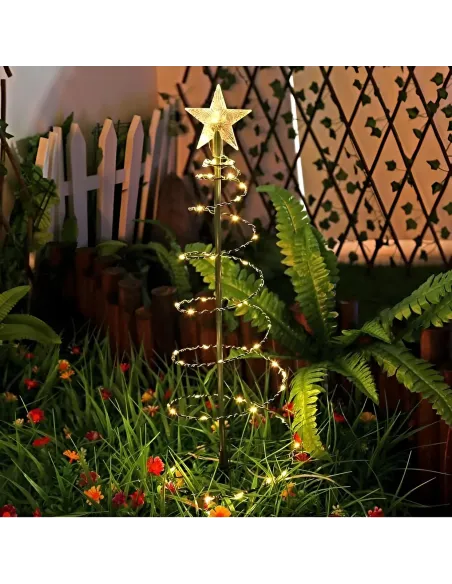 Set 2 Brazi Solari cu Stea 85cm, Alb Cald, IP65