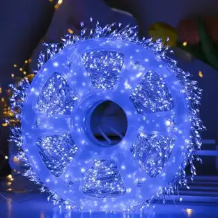 Rola Ghirlandă LED 600 Mini 30m – Fir ALB, Iluminat Interior/Exterior, diverse culori