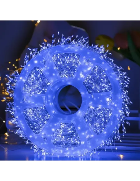 Rola Ghirlandă LED 600 Mini 30m – Fir ALB, Iluminat Interior/Exterior, diverse culori