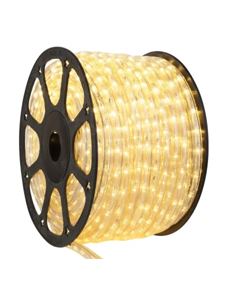 Instalatie tip furtun luminos cu LED, 80m, alb cald