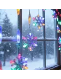 Instalatie perdea luminoasa pentru craciun cu