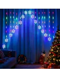 Instalatie perdea luminoasa pentru craciun cu