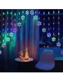 Instalatie perdea luminoasa pentru craciun cu
