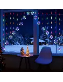Instalatie perdea luminoasa pentru craciun cu