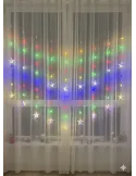 Perdea 3x1m cu Stele, 112m led, dual RGB/ alb cald, 8 jocuri de lumini, interconectabila