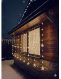 Perdea 3x1m cu Stele, 112m led, dual RGB/ alb cald, 8 jocuri de lumini, interconectabila