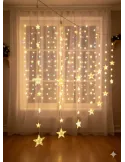 Perdea 3x1m cu Stele, 112m led, dual RGB/ alb cald, 8 jocuri de lumini, interconectabila