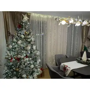 Perdea Luminoasă Cluster 3x3m, 900 LED-uri Alb Cald/Rece – Fir Subțire din Cupru | Decor Interior & Exterior