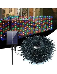Instalatie solara 80m,800 LED,panou sola, 8 jocuri de lumini, multicolor 2