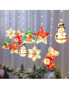 Super oferta! Set 3 perdele cu figurine, 3x1m, diferite culori si modele, interconectabile