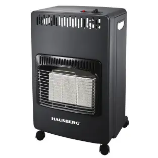 Soba pe Gaz GPL Hausberg HB-1021NG, 4.2 kW, 3 Trepte, Plăci Ceramice, Aprindere Piezoelectrică, Siguranță Automată, Sistem Mobil