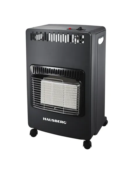 Soba pe Gaz GPL Hausberg HB-1021NG, 4.2 kW, 3 Trepte, Plăci Ceramice, Aprindere Piezoelectrică, Siguranță Automată, Sistem Mobil