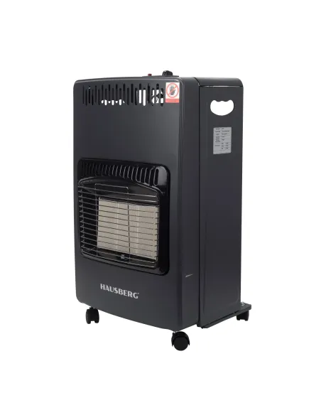 Soba pe Gaz GPL Hausberg HB-1021NG, 4.2 kW, 3 Trepte, Plăci Ceramice, Aprindere Piezoelectrică, Siguranță Automată, Sistem Mobil