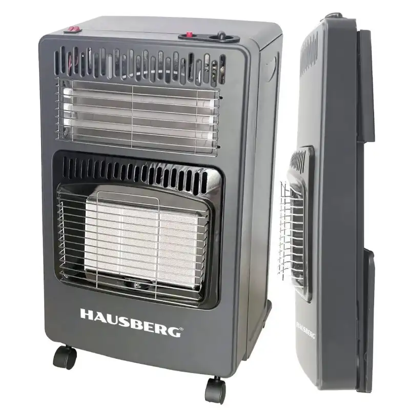 Soba gaz + electrica, 4,2kW, negru + pachet accesorii,Hausberg, HB-1022NG