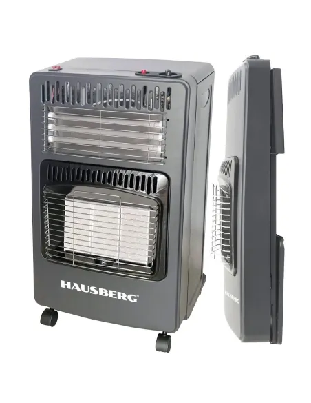 Soba gaz + electrica, 4,2kW, negru + pachet accesorii,Hausberg, HB-1022NG