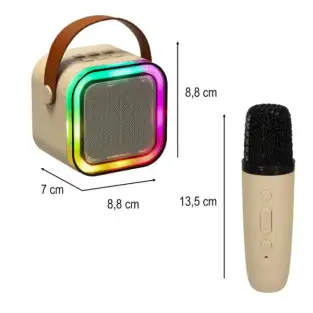 Set Karaoke Portabil cu 2 Microfoane – Boxă Bluetooth pentru Petrecer 2