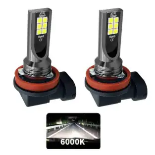 Set 2 Becuri auto LED H11 / H8 putere 60w 12LED SMD, temperatura 6000K, 6800lm 2