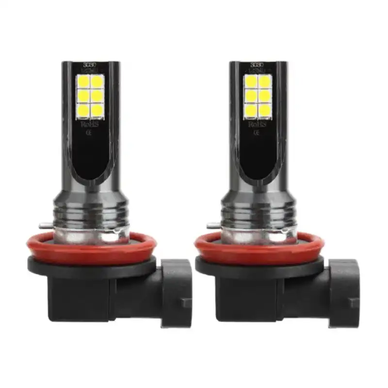 Set 2 Becuri auto LED H11 / H8 putere 60w 12LED SMD, temperatura 6000K, 6800lm