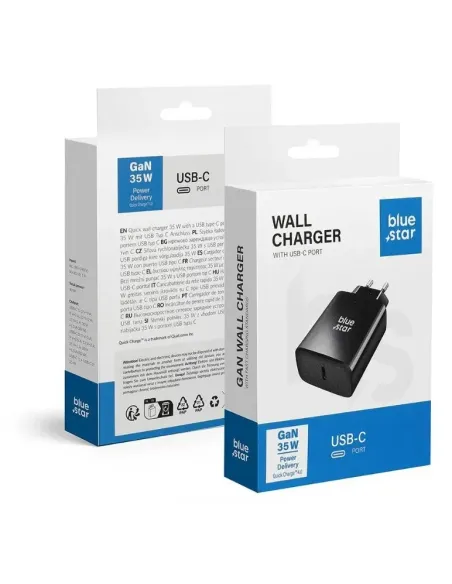 Încarcator Fast charge ,Blue Star ,USB-C, 35W, Negru